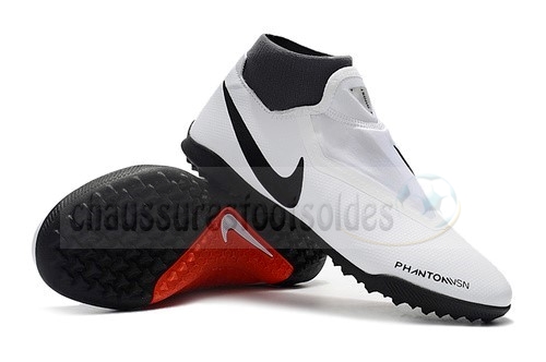 Nike Crampon De Foot Phantom Vision Elite TF Blanc Noir Rouge