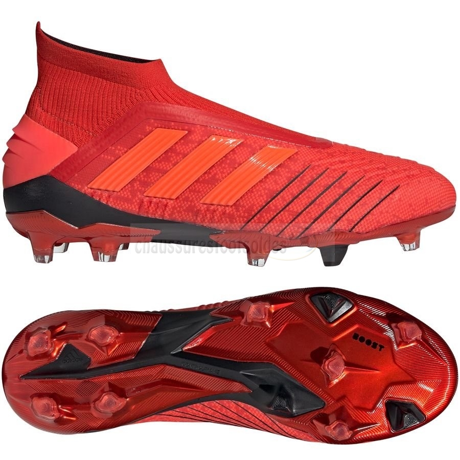 Adidas Crampon De Foot Predator 19+ FG Rouge