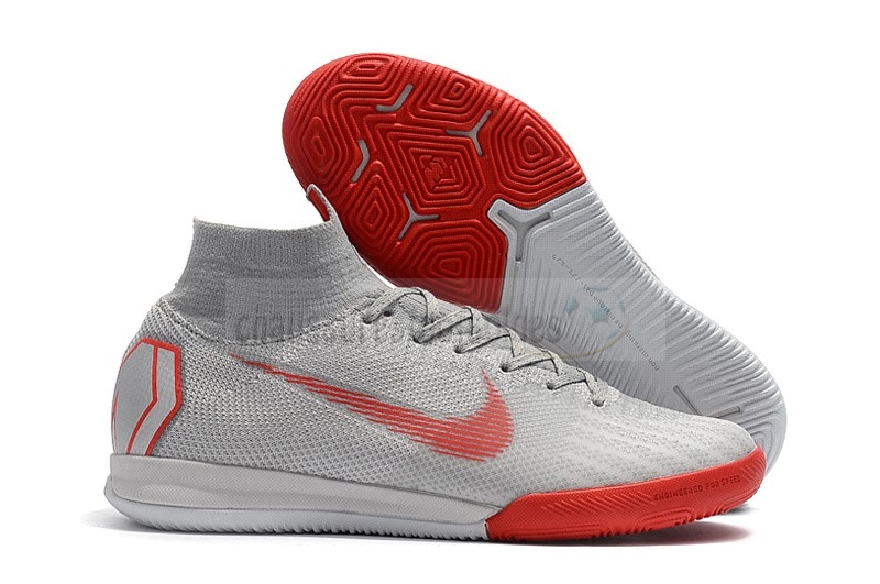 Nike Crampon De Foot SuperflyX 6 Elite IC Gris Rouge