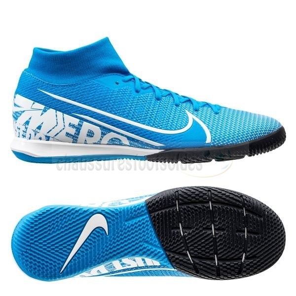 Nike Crampon De Foot Mercurial Superfly 7 Academy IC Bleu