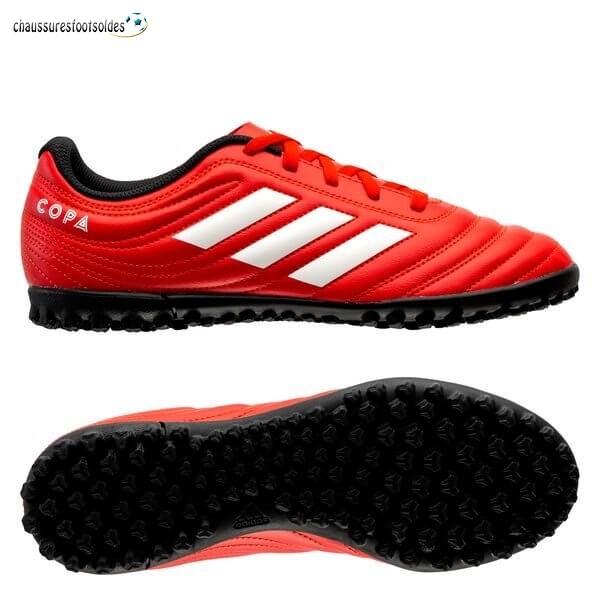 Adidas Crampon De Foot Copa 20.4 Enfants TF Rouge Blanc Noir