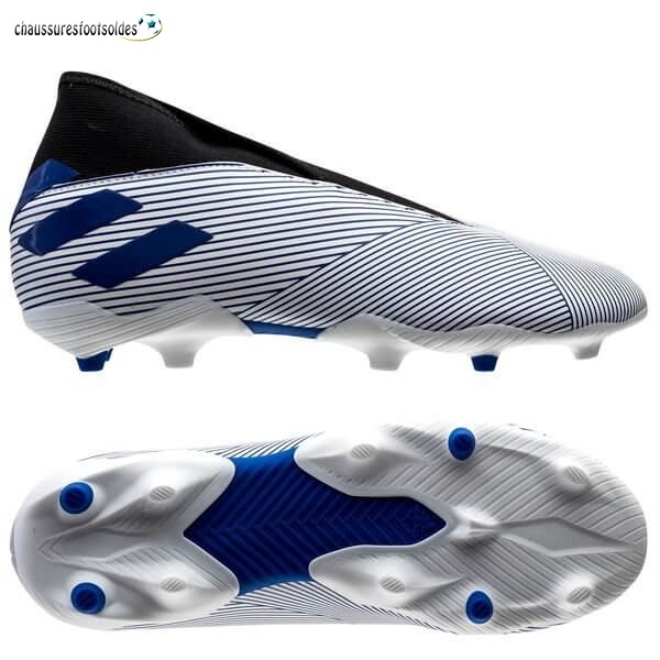 Adidas Crampon De Foot Nemeziz 19.3 Enfants FG/AG Royal Bleu Blanc