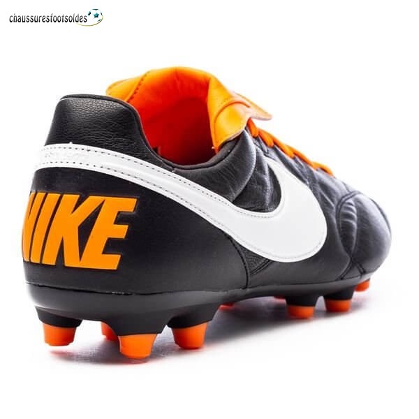 Nike Crampon De Foot Premier II FG Noir Blanc Orange