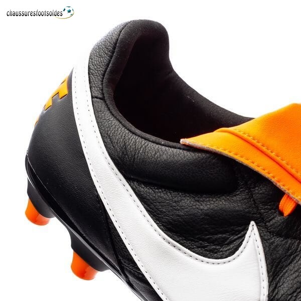 Nike Crampon De Foot Premier II FG Noir Blanc Orange