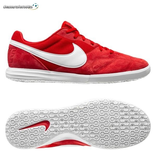 Nike Crampon De Foot Premier II Sala IC Rouge Blanc