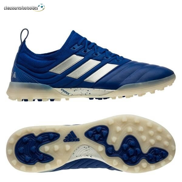 Adidas Crampon De Foot Copa 20.1 Femme TF Inflight Bleu Argent Métallique