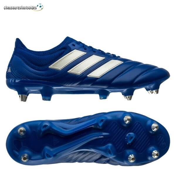 Adidas Crampon De Foot Copa 20.1 SG Inflight Bleu Argent Métallique