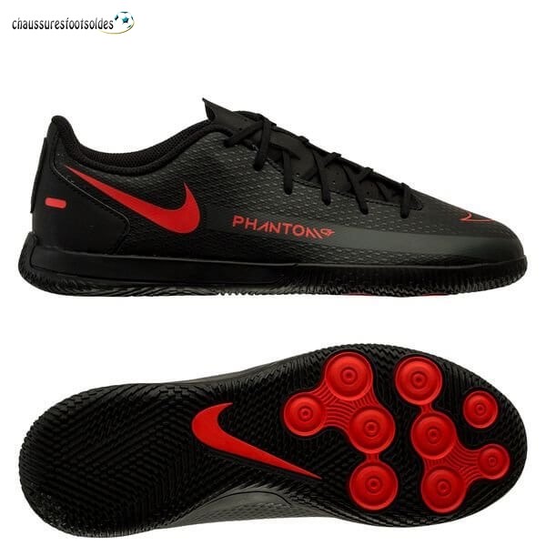 Nike Crampon De Foot Phantom GT Club Enfants IC Noir Rouge