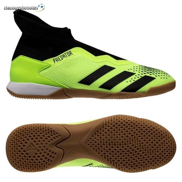 Adidas Crampon De Foot Predator 20.3 Laceless IN Precision To Blur Vert Noir Blanc