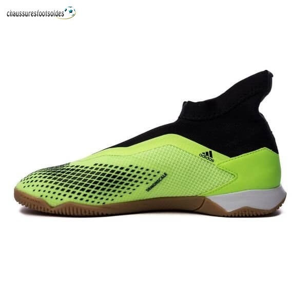 Adidas Crampon De Foot Predator 20.3 Laceless IN Precision To Blur Vert Noir Blanc