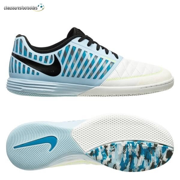 Nike Crampon De Foot Lunargato II Femme IC Bleu Noir Blanc