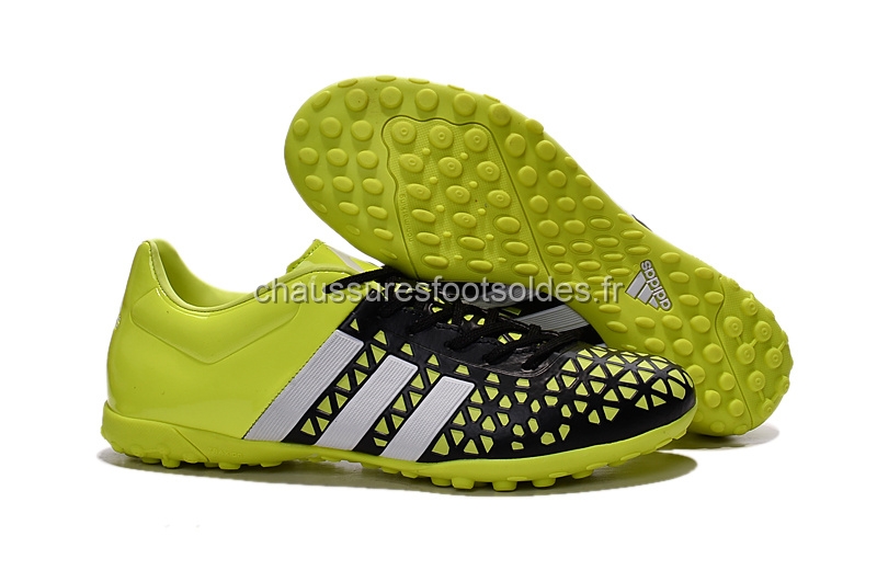 Adidas Crampon De Foot Ace 15.1 TF Noir Vert Fluorescent