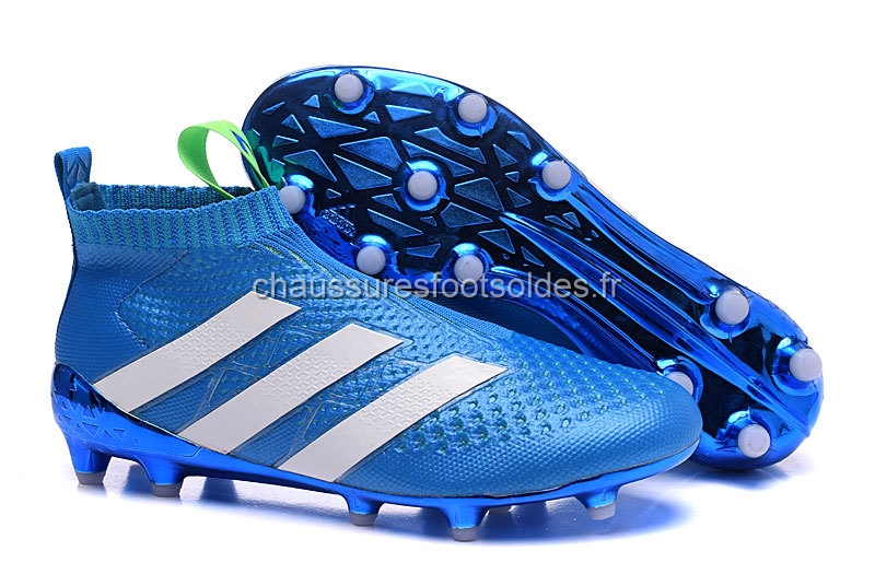 Adidas Crampon De Foot Ace 16+ AG Bleu Blanc