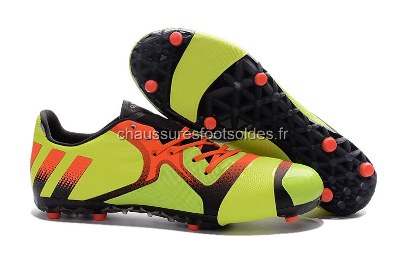 Adidas Crampon De Foot Ace 16+ FG Vert Fluorescent Rouge