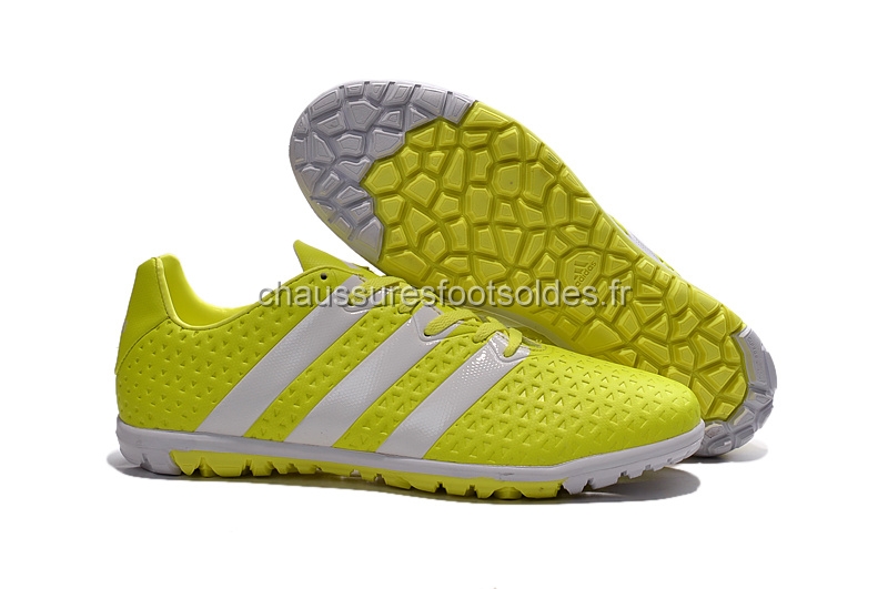 Adidas Crampon De Foot Ace 16.1 TF Vert Fluorescent Blanc