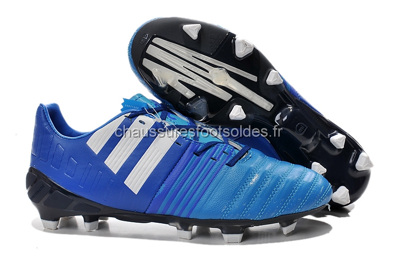 Adidas Crampon De Foot Nitrocharge 3.0 FG Bleu Blanc