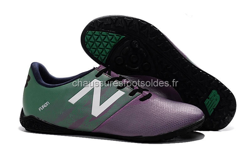 New Balance Crampon De Foot Furon TF Vert Violet Noir