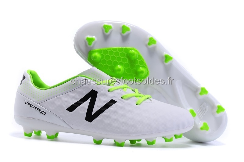 New Balance Crampon De Foot Visaro FG Blanc Vert Fluorescent