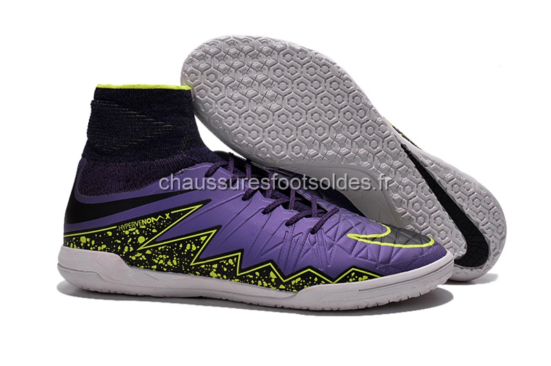 Nike Crampon De Foot HyperVenomX Proximo INIC Vert Fluorescent Noir Violet