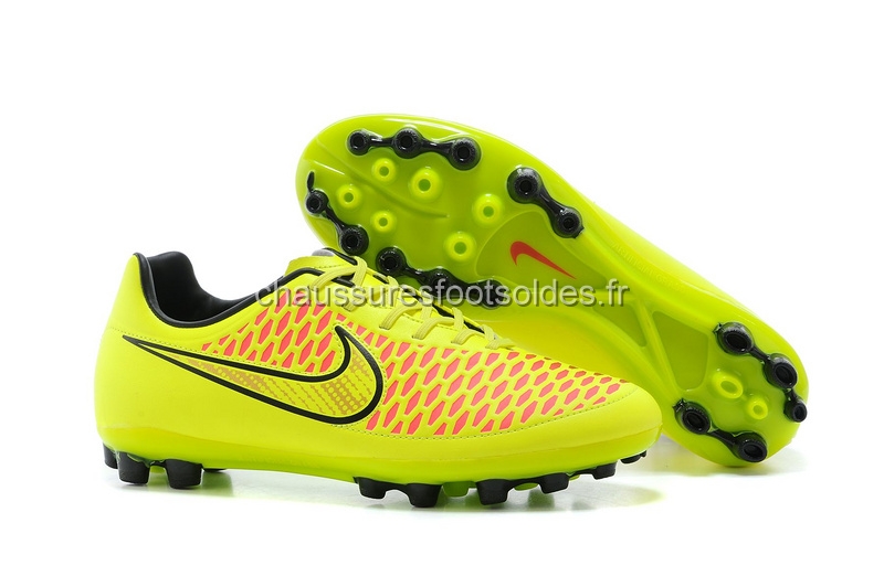 Nike Crampon De Foot Magista Orden AG Vert Fluorescent Rouge