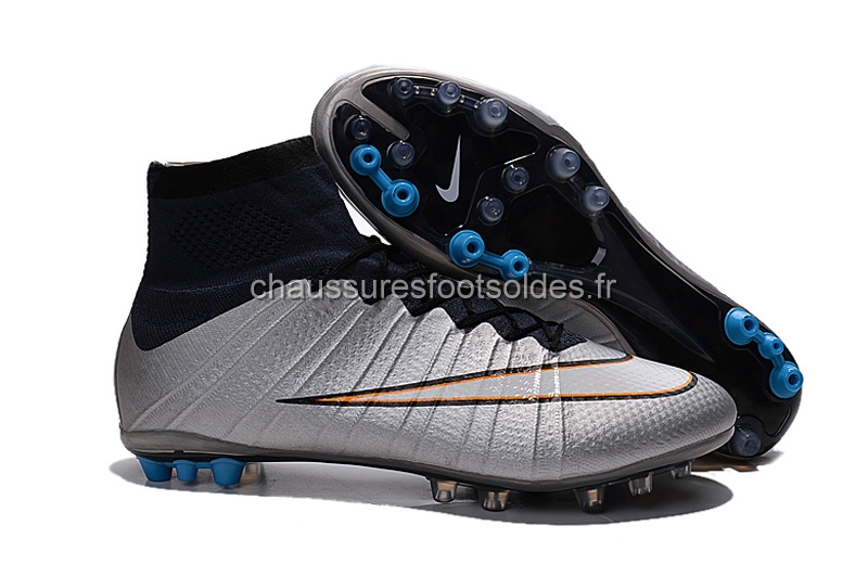 Nike Crampon De Foot Mercurial Superfly AG Noir Argent Blanc
