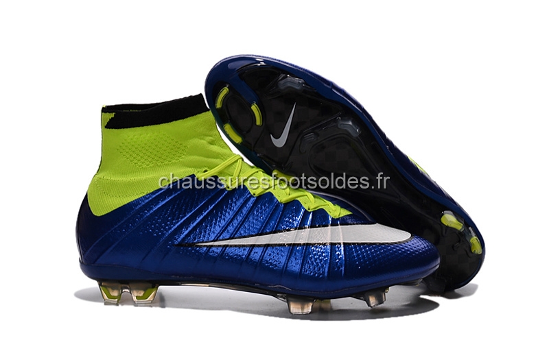 Nike Crampon De Foot Mercurial Superfly FG Vert Fluorescent Bleu