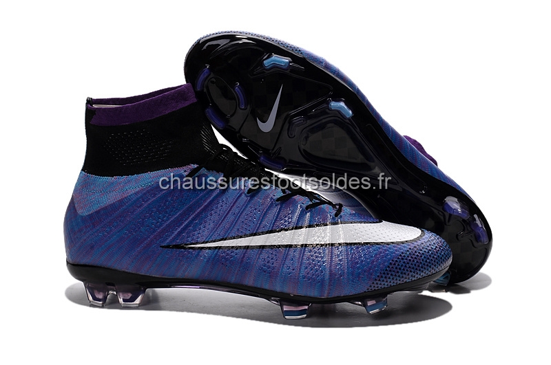 Nike Crampon De Foot Mercurial Superfly FG Violet Noir Bleu Blanc