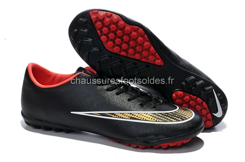 Nike Crampon De Foot Mercurial X Victory Enfants TF Noir Rouge