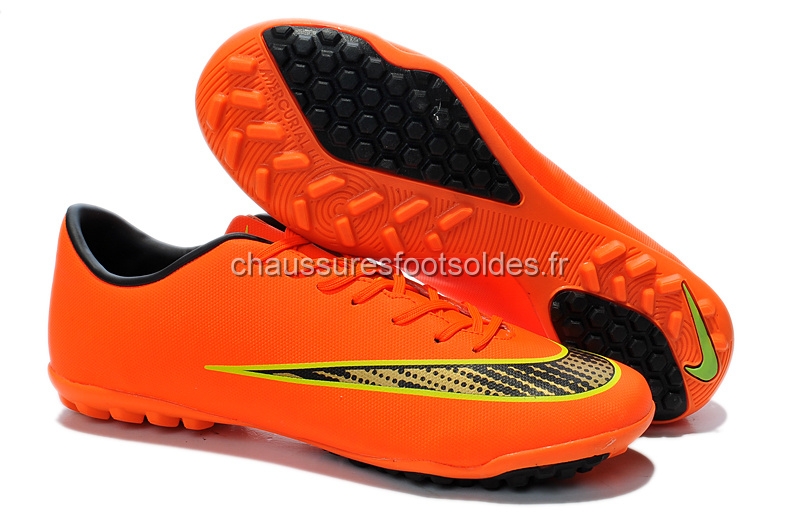Nike Crampon De Foot Mercurial X Victory TF Orange Jaune