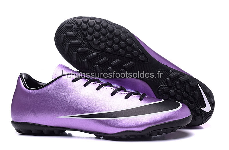 Nike Crampon De Foot Mercurial X Victory TF Violet Noir