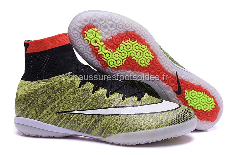 Nike Crampon De Foot MercurialX Proximo INIC Noir Vert Fluorescent