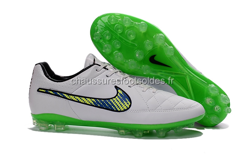 Nike Crampon De Foot Tiempo Legend V AG Argent Vert