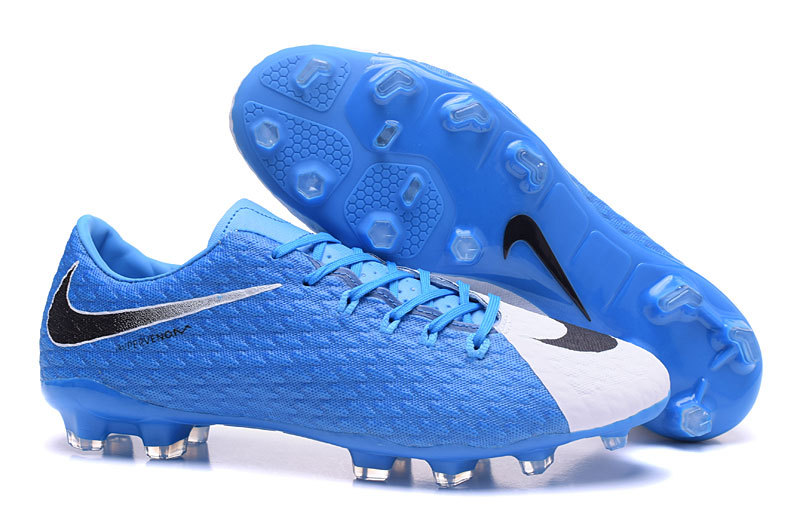 Nike Crampon De Foot Hypervenom Phelon III FG Bleu Noir