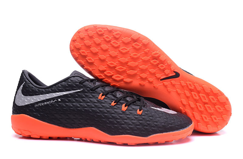 Nike Crampon De Foot Hypervenom Phelon III TF Noir Blanc Orange